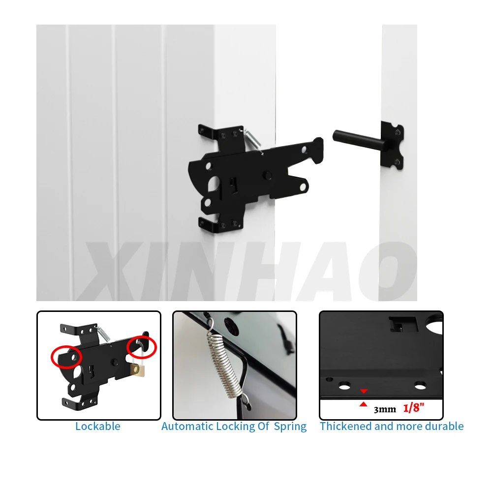 Регулируемые дверные петли и защелки из нержавеющей стали для забора на ферме из ПВХ высокого качества