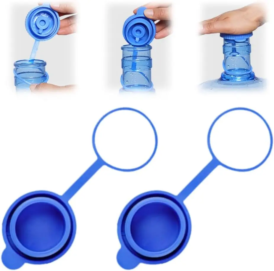 Reusable Food Grade Non-Spill Silicone 5 Gallon Water Jug Caps Bucket Container Stopper Cap
