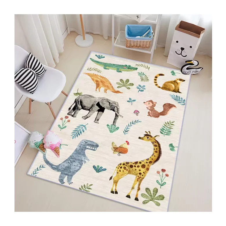 large Cartoon Area Rugs non-slip anime animals flooring carpet for girls bedroom carpet game