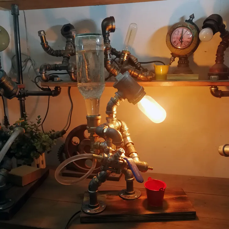 Steampunk Alcohol Holder For Whiskey Industrial Personalized Bar Stand   In Room Liquor Dispenser Man Cave Decor