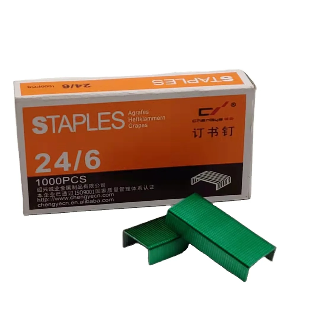 Office Quality Galvanized Stapler Pin Staple Pins Silver 24 6 Metal Crown Gauge Color Wire Material Normal