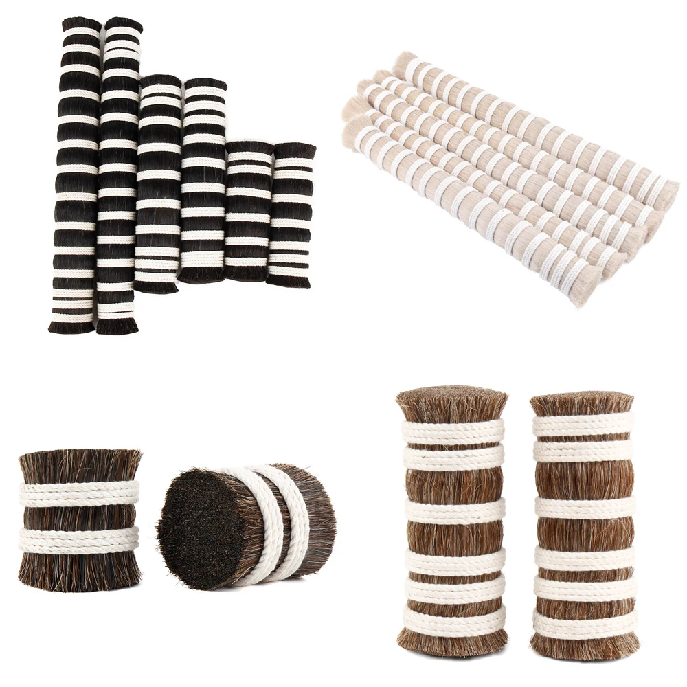 Wholesale pure horsetail horsehair animal mane double drawn real horsehair hair brush raw material Erhu bow dust horse tail hair