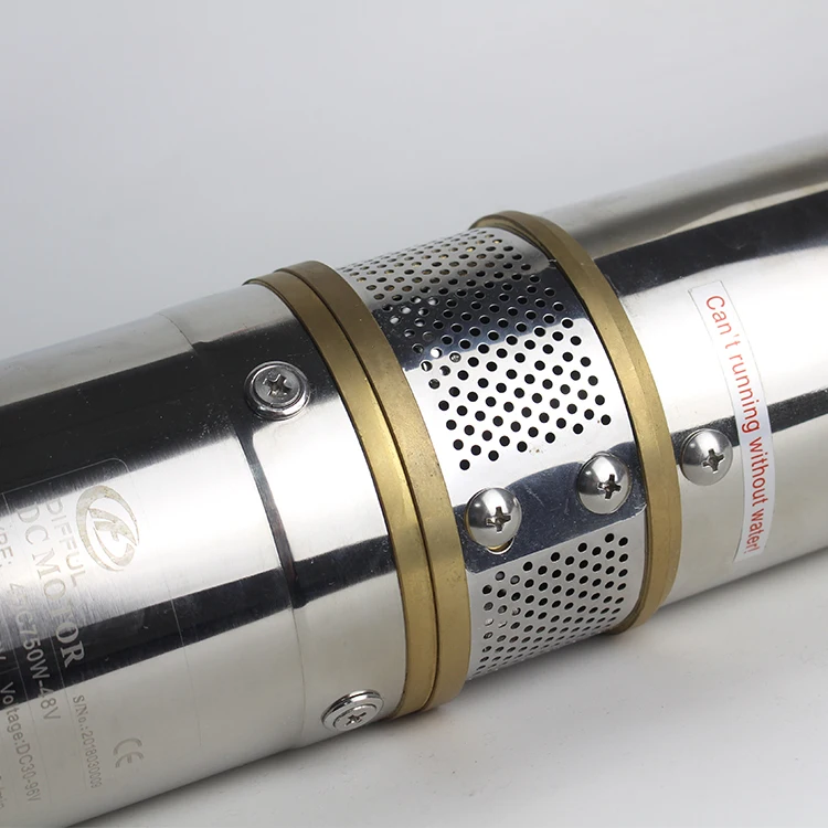 Permanent magnet brushless plastic impeller solar AC / DC water pump 1hp