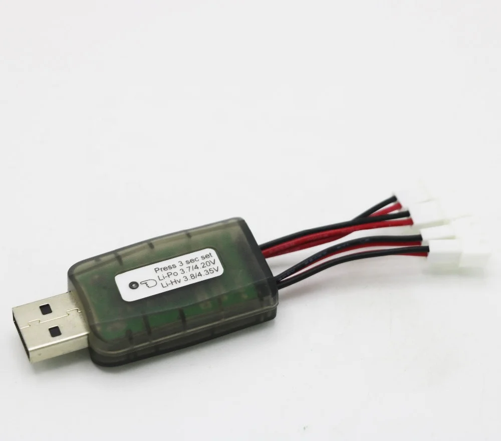 Aokoda CX405 4CH Micro USB Battery Charger for 1S Lipo Lihv High Quality RC Helicopter