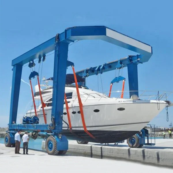 Marine travel lift boat lifting cranes 500 ton 80 ton 45.5 ton mobile boat hoist travel lift price