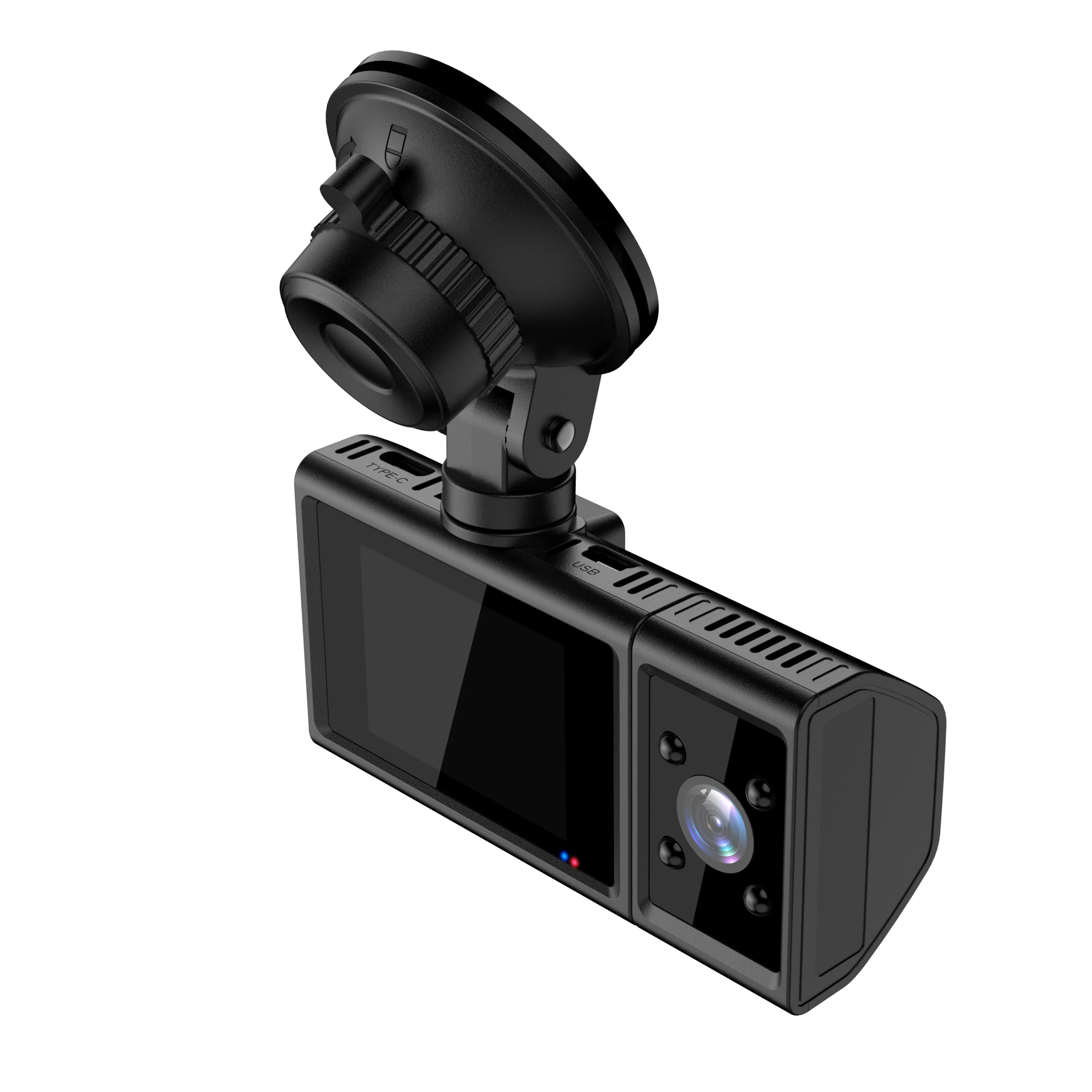 4K parking mode windshield front camera inside video recorder car and driver dash cam