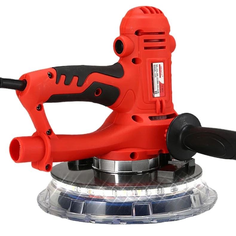 1250W Portable Dust-Free Wall Sander LED Strip Light DIY Variable Speed 180mm Electric Putty Grinder Sanders Tool Drywall