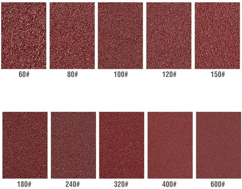 9 Inch 225mm 6Holes Aluminum Oxide Hook and Loop Red Flocking Sandpaper Sanding Discs for Polishing Grinding