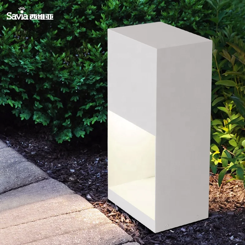 Savia LED Outdoor Lantern Post Bollard Light Industrial Retro Column Lamp Pathway Driveway Floor Lawn Landscape Garden Lighting