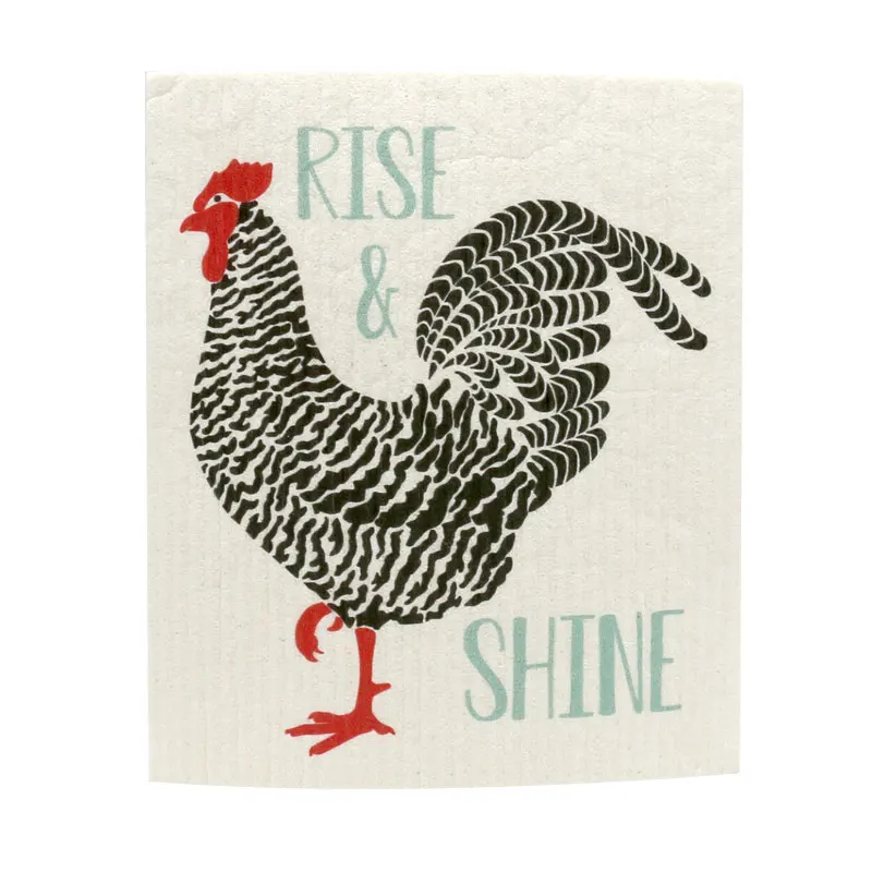 Custom Print Swedish Cellulose Sponge Cloth Eco Friendly Kitchen Cleaning Swedish Dish Clothes