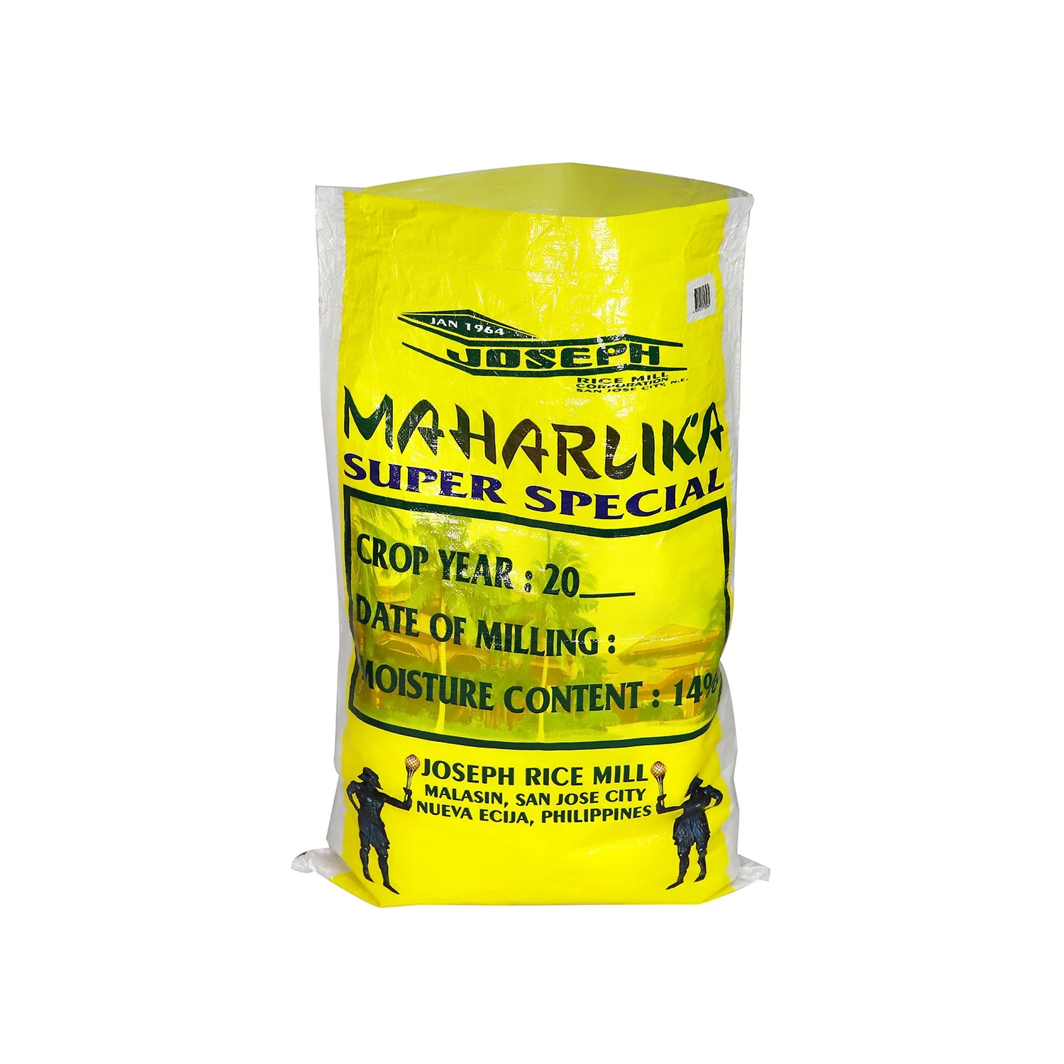 
China wholesale plain transparent rice empty bags design 100kg 50kg 25kg 