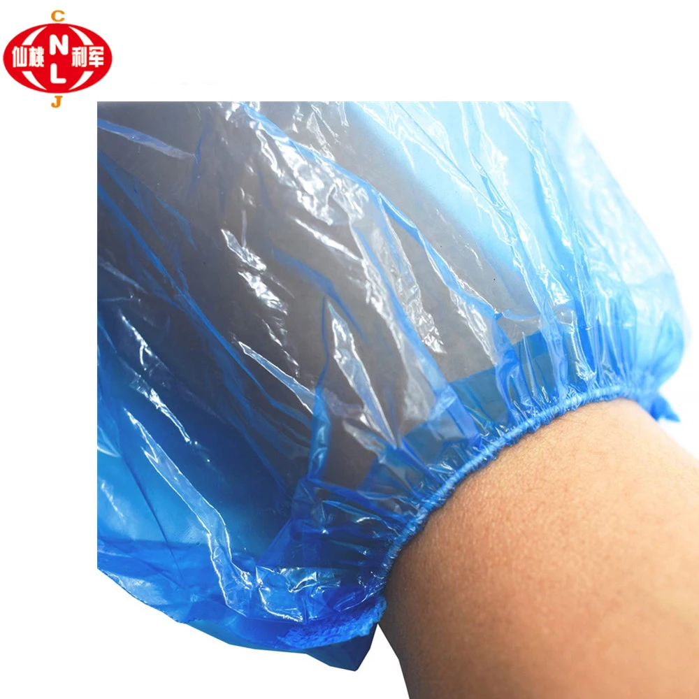 Disposable pe plastic sleeve waterproof protective blue cover food grade