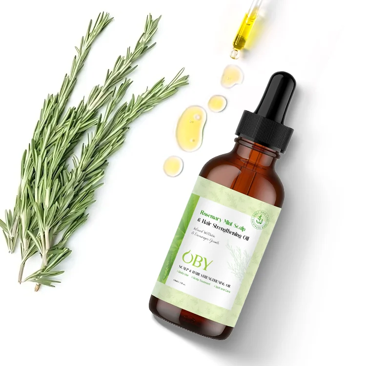OBY Supplier OEM High Quality Organic Rosemary Oil Anti-Inflammatory Scalp Treatment Rosemary Mint Scalp Hair Strengthening Oil