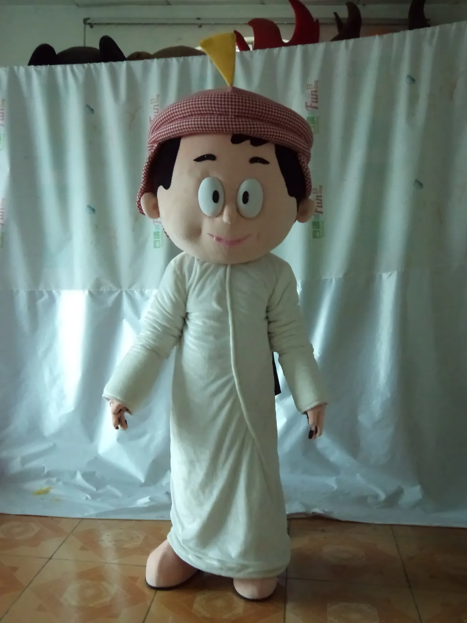 Minimum order quantity 1 customized adult cartoon plush Arab boy mascot costume cosplay costume