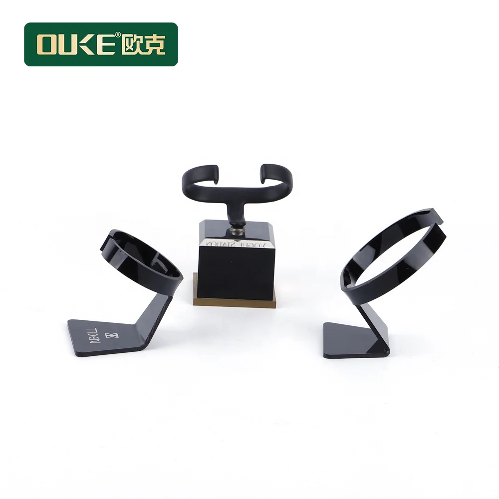Customized acrylic C clips Display Sets Acrylic Watch Store Counter top Holder