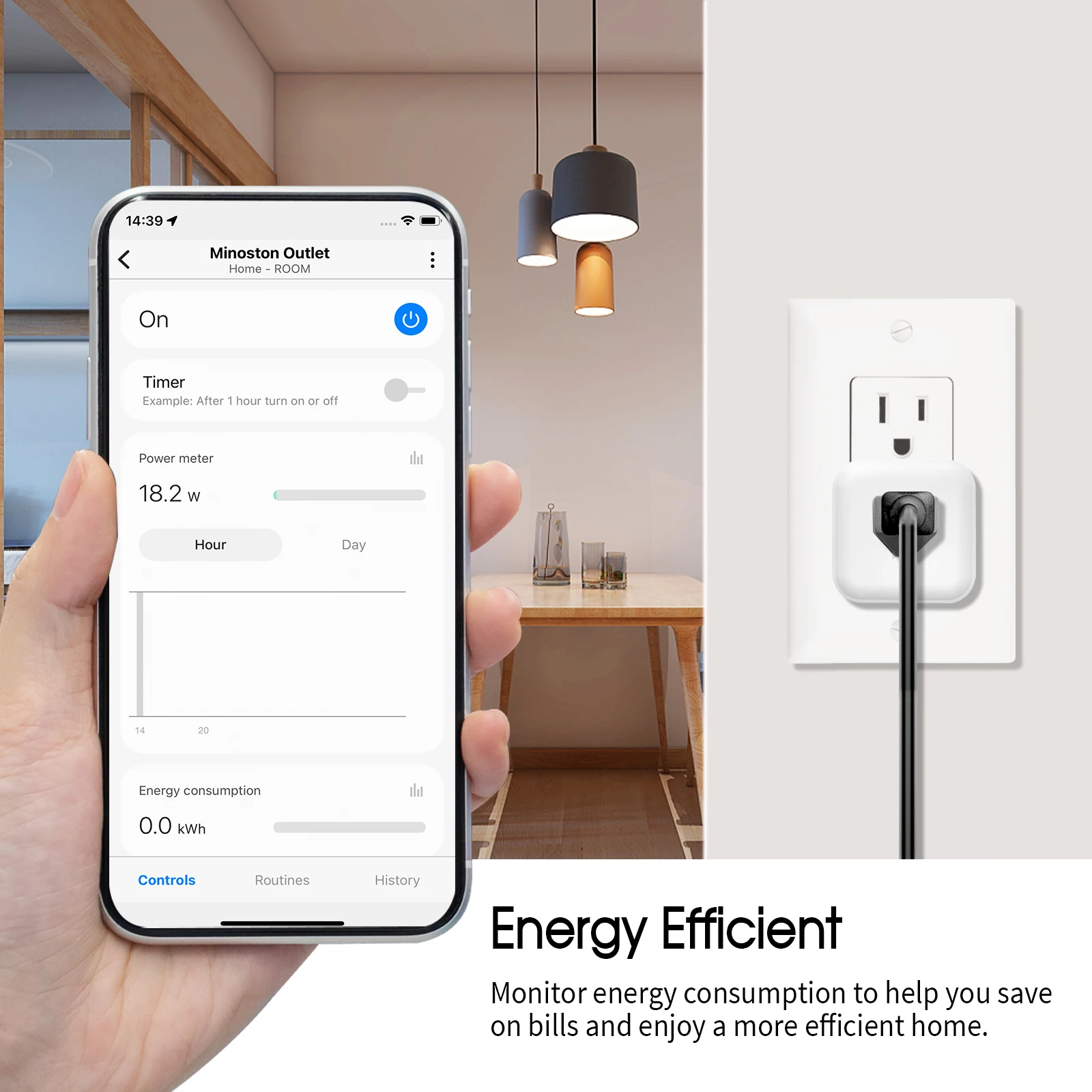 Z-wave Outlet Smart Mini Power Socket and Light Switch Extension Socket Z Wave Outlet with Smart Energy Monitor Home Automation