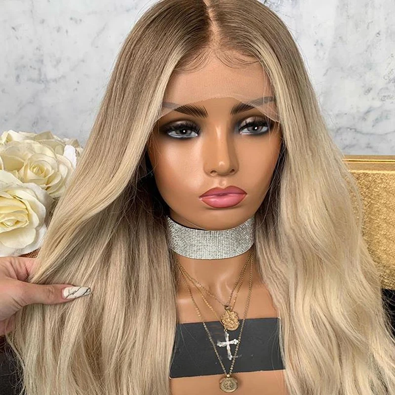 Кутикулы 13x6 парики на сетке спереди человеческие волосы блонд бразильские натуральные без клея парик с естественной волной предварительно выщипанные для