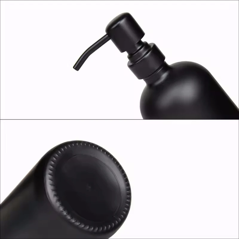 Wholesale 250ml 500ml Boston Round Hand Shampoo Bath Lotion Dispenser Glass Pump Bottle with Pump