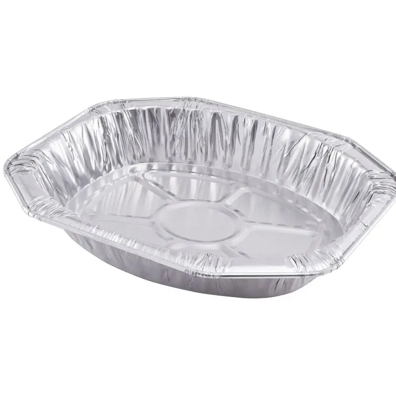 Disposable aluminum foil lunch box turkey tray for food packaging