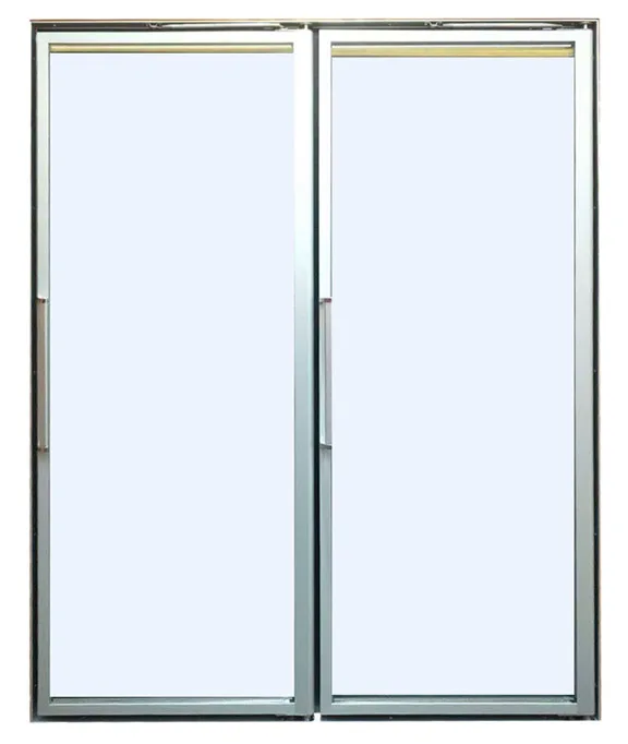 Plastic glass door for chiller freezer reach in fridge aluminum glass door with LED light