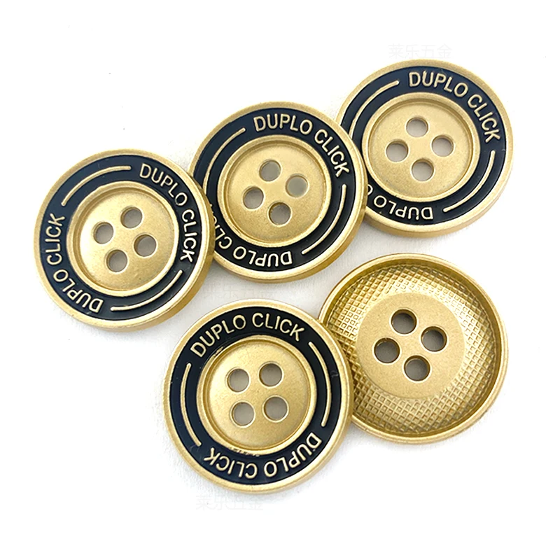 15mmButton Manufacturer zinc alloy Sewing 2-hole 4-hole Shirt Buttons gold vintage metal Custom DIY Buttons for Clothing/bag/hat