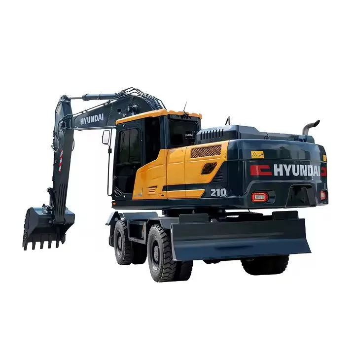Good condition Used HYUNDAI R210W-9T Wheel Excavator 21ton 124kw Cummins Engine hyundai 210 wheel excavator