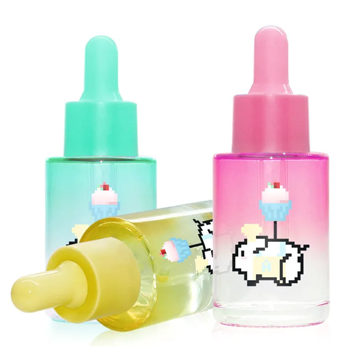 factory price customized OEM ODM botella de cristal 30 ml 1ounce colorful glass cosmetic bottle with sliver pump