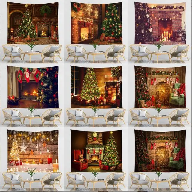 Custom Amazon Printed Wall Hanging Tapestry For Home Decor Polyester Christmas Blankets Printing Blanket Decoration Wall Carpet