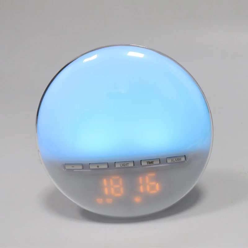 New innovative Digital Sunrise Alarm Clock for Kids LED clock with 7 colors with alarm clock for bedroom