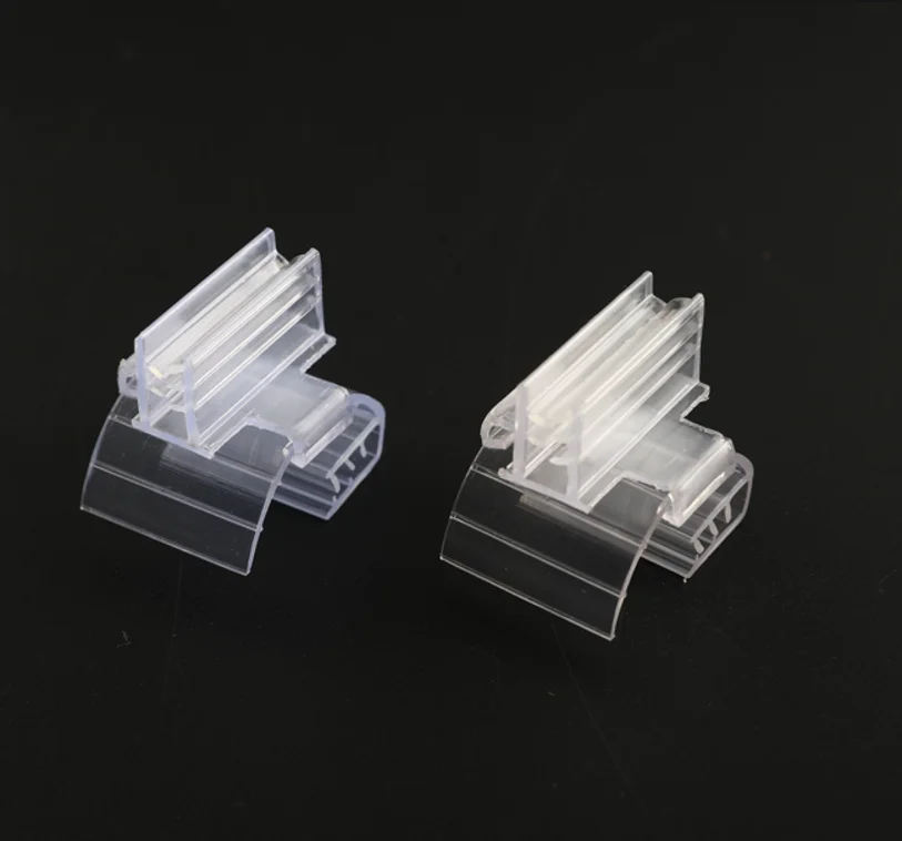 Supermarket retail grip pvc promotion transparent label holder for shelf talker