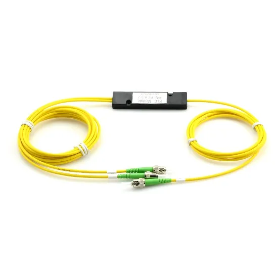 adapt 1x2  ABS box type Fiber Optic PLC Splitter and fiber optic patch cable plc