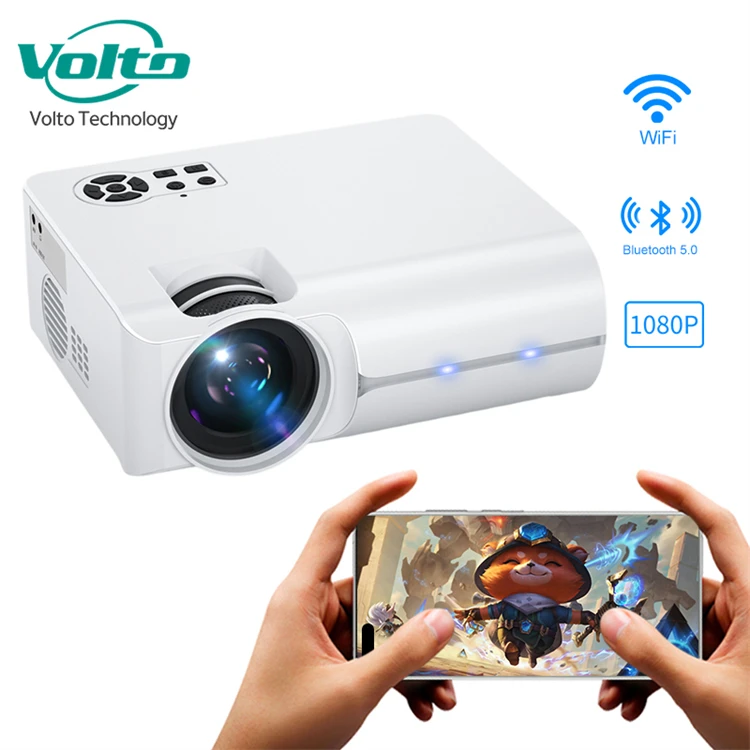 Outdoor Projector Lumen Mirror Portable Mini Projectors for Smartphone Home Theater Projector Movie Video Beamer