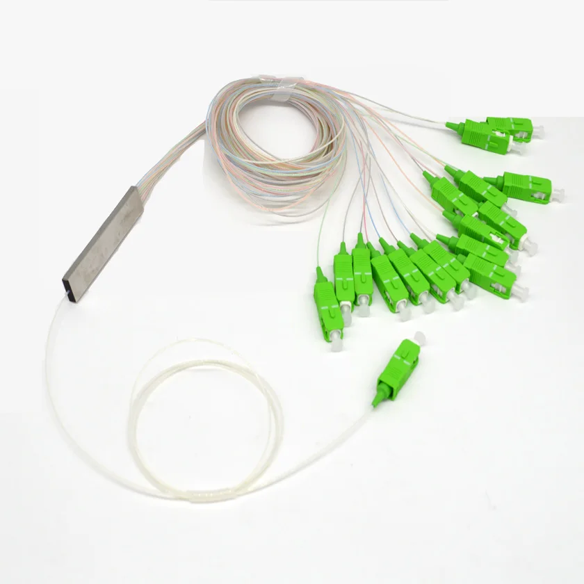 
low insertion loss 250um bare fiber 32CH fiber array for plc splitter 