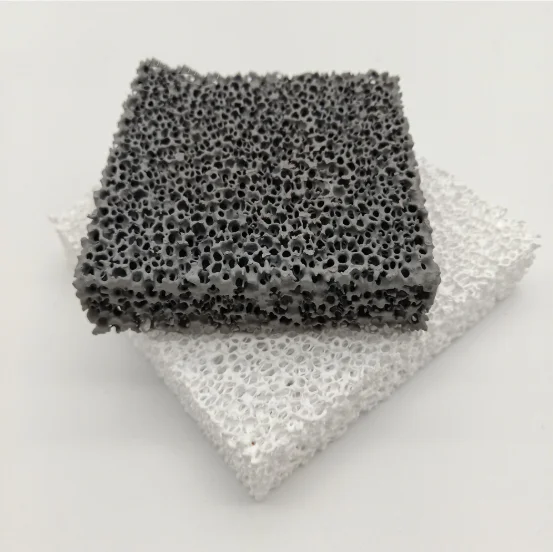 High Porosity Sic Silicon Carbide Ceramic Foam Filter Foundry Casting Ceramic Filter For Molten Metal