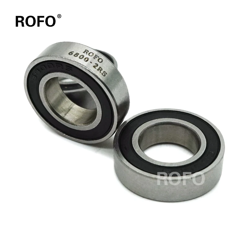 ROFO 6800 2RS/ZZ 10*19*15 mm Stainless Steel Hybrid Zirconia Full Corrosion Resistant Deep Groove Ball Bearing 6800