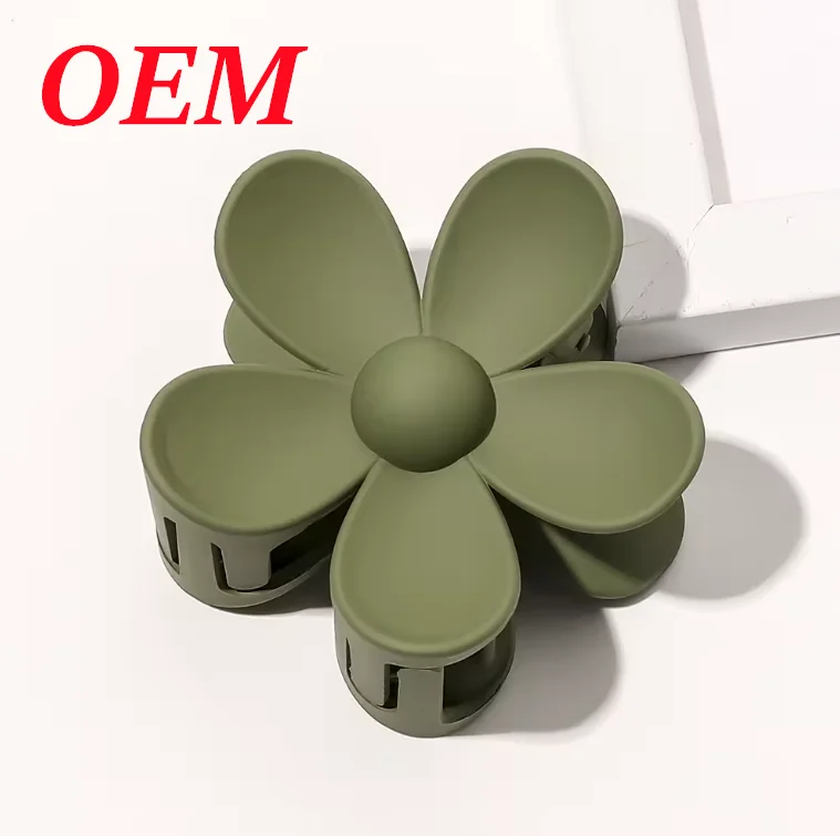 Custom Color Grasp Clip Flower Design Hair Claw Clips For Women Hijab Hair Flower Clip
