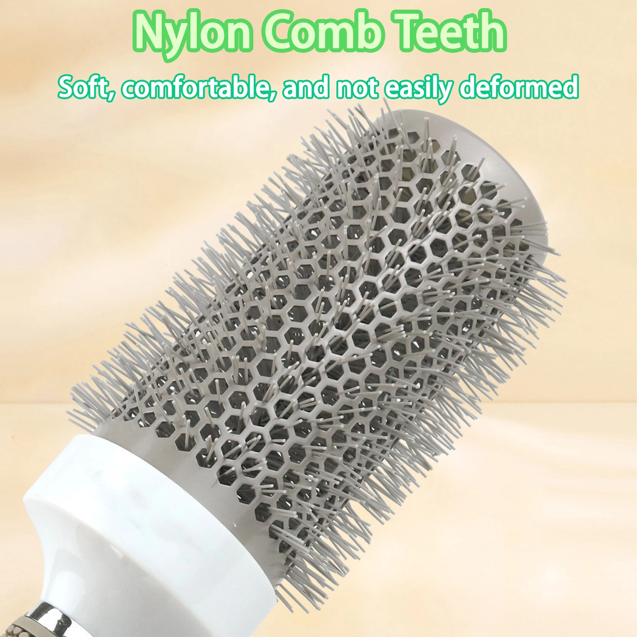 Promotion Round Hair Comb Barber Fluffy Hair Blowing Brush Aluminum Tube Ceramic Hair Massage Thermal Brush