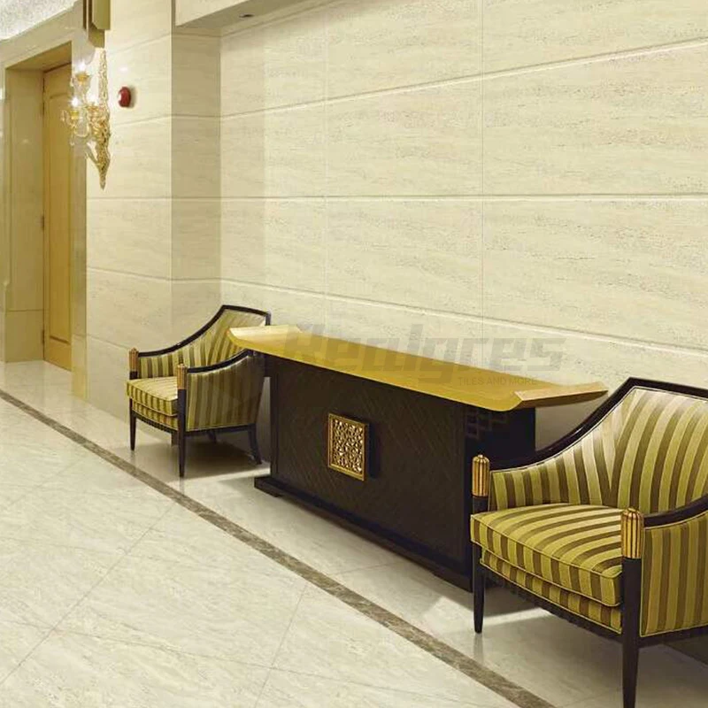 Realgres Deep Beige Marble Porzellan Travertin Fliesen Travertine Look Matt Surface Anti Slip Tile And Porcelain Floor Tiles