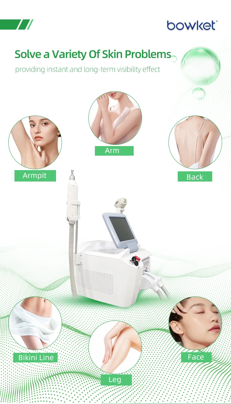Bowket fast painless permanent hair remove diode laser for 808nm