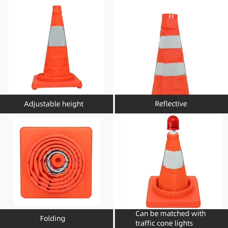 ANT5PPE Multi Purpose  Road Safety Pop-up Cone 18 Inch 4 Pack Collapsible Traffic Safety Cones with Reflective Collar