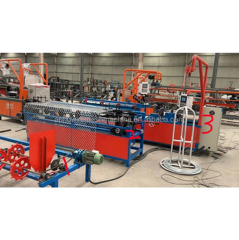 Double Wire Feeding Full Automatic High Speed Grass Wall Lawn Decoration Wire Mesh Chain Link Fence Machine Factory Price