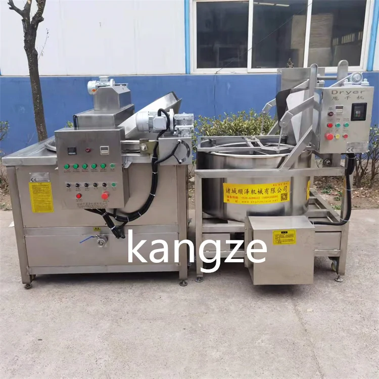 automatic Electric gas diesel frying machine meat peanut pork skin chin nuts donut frying machine with 5 cm insulation board