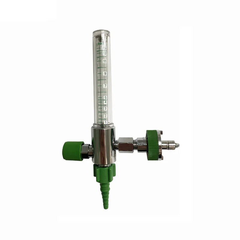 Brass Medical oxygen flow meter for hospital oxygen therapy medical gas outlet 1-15LPM, Ohmeda style