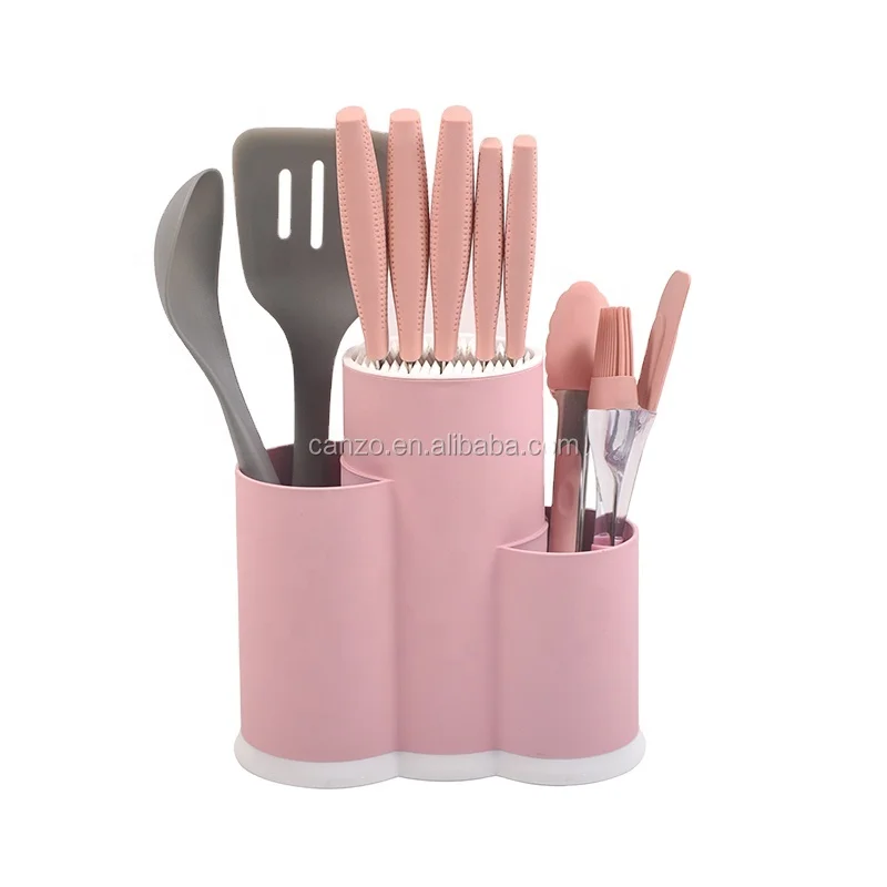 11-Piece Nylon Cooking and Baking Utensils ,kitchen knife With Plastic Drum For Cookware