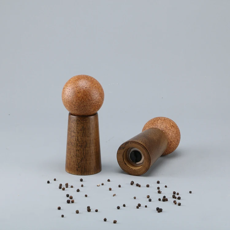 Eco-Friendly Cute Modern Style Custom Logo Miniature Bamboo Pepper Mill