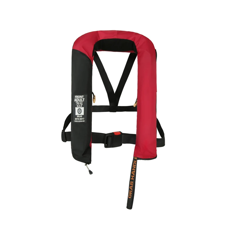 Premium SOLAS Approved 150N Self Inflatable Floating Life jacket Survival Buoyancy with CO2 Cartridge for Sailing Swimming