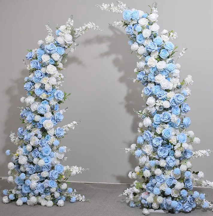 SN-D021 Artificial Flower Arrangement Wedding Flower Arch Champagne Horn Arch Row Flower