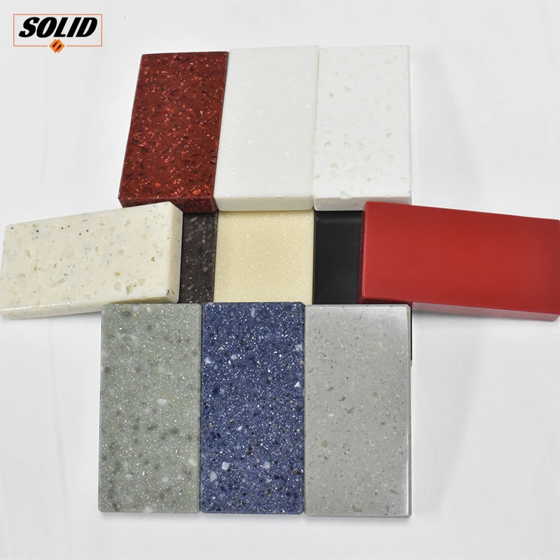 Hot sale Pure White Modified Acrylic Solid Surface Wholesale 12Mm Thick Solid Surfaces Slab