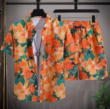 Men Hawaiian Sublimated button up Aloha shirt Button Down Summer Beach Printed Graphic Floral Hawaiian Shirts