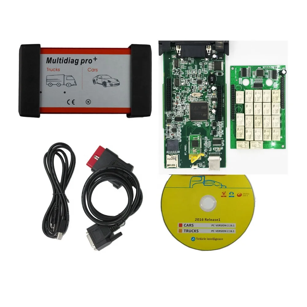 Acardiag multidiag pro + с bluetooth V2016.1 8 шт. автомобиля кабели Авто диагностический инструмент OBD2 код читателя